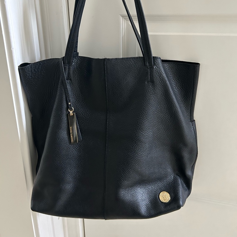 Vince Camuto Black Soft Leather Tote